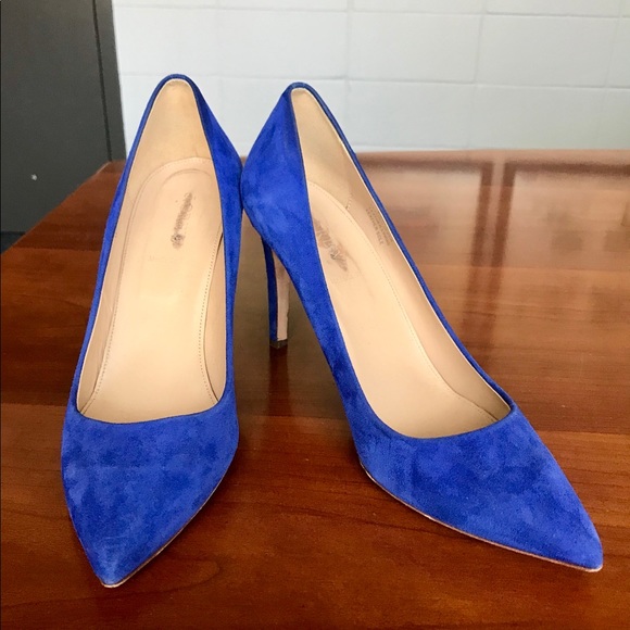J Crew Blue Suede Elsie Pumps Heels 